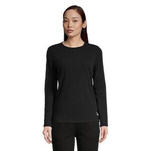 Calvin Klein Performance women Logo Patch Long Sleeve T-Shirt Black Size S